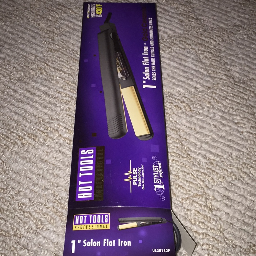 HOT TOOLS GOLD CERAMIC FLAT IRON STRAIGHTENER